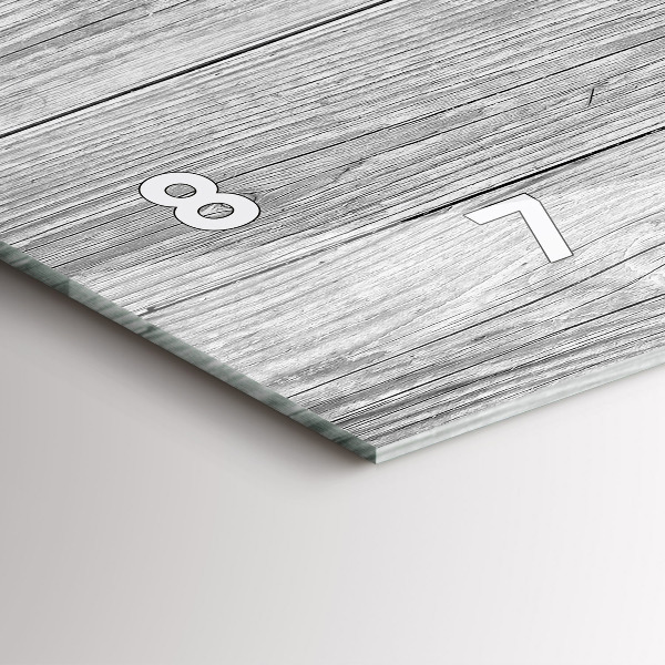 Horizontale Uhr mit motiv Holztafeln