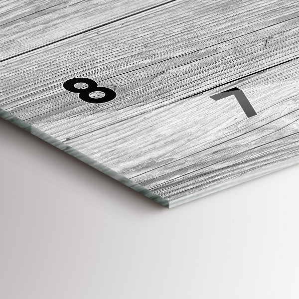 Horizontale Uhr mit motiv Holztafeln