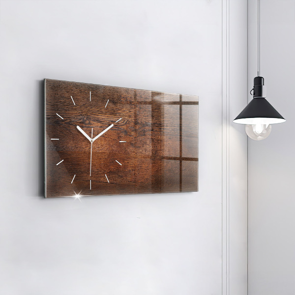 Horizontale Uhr mit motiv Altes Holz