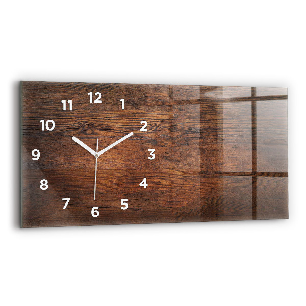 Horizontale Uhr mit motiv Altes Holz