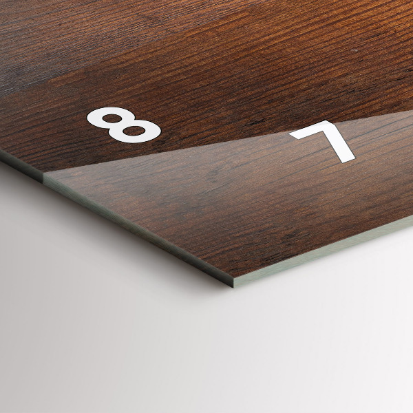 Horizontale Uhr mit motiv Altes Holz