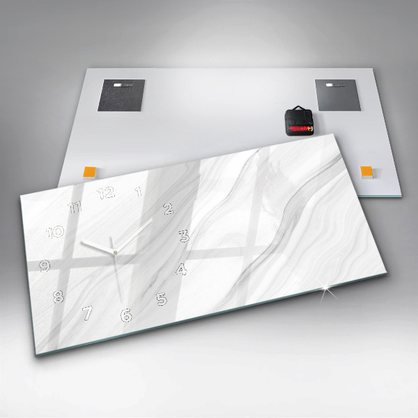 Horizontale Uhr mit motiv Dekorativer Marmor