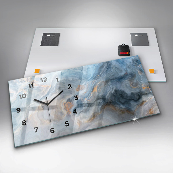 Horizontale Uhr mit motiv Marmoriertes Muster
