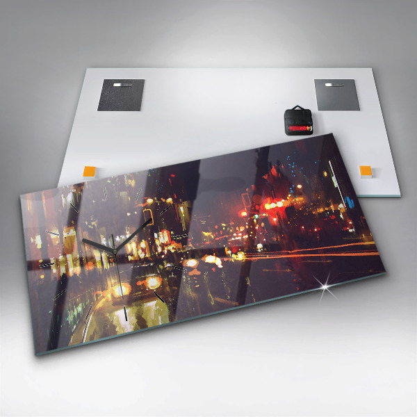 Horizontale Uhr Gemalte Stadt