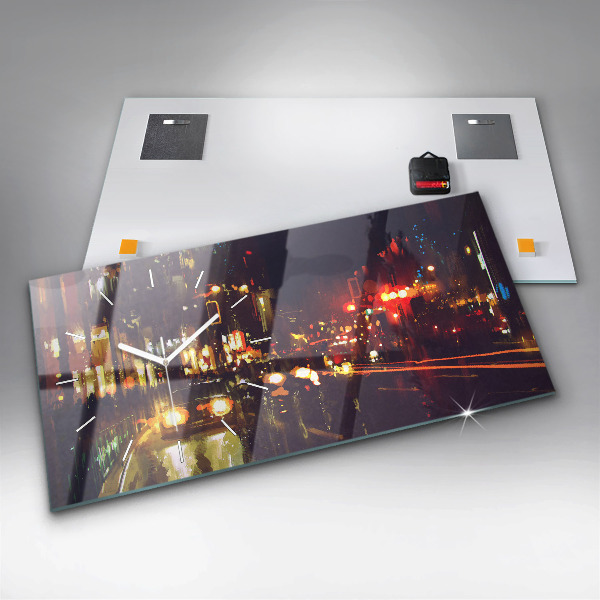 Horizontale Uhr Gemalte Stadt