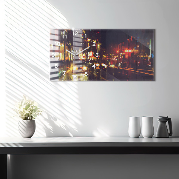 Horizontale Uhr Gemalte Stadt