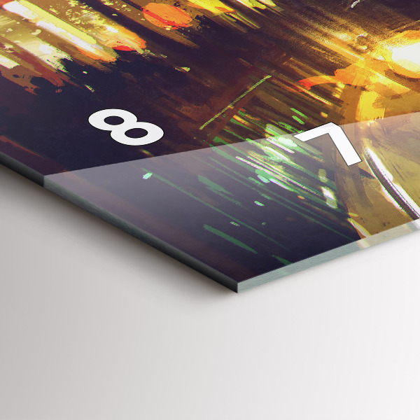 Horizontale Uhr Gemalte Stadt