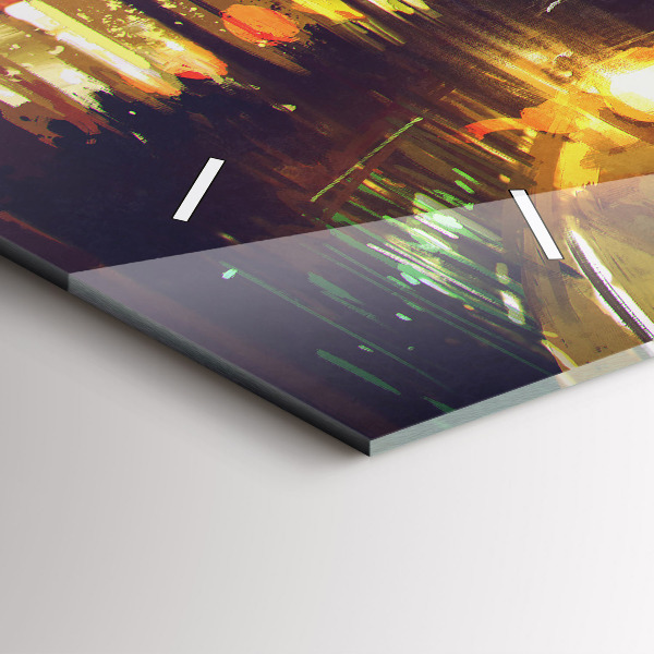 Horizontale Uhr Gemalte Stadt