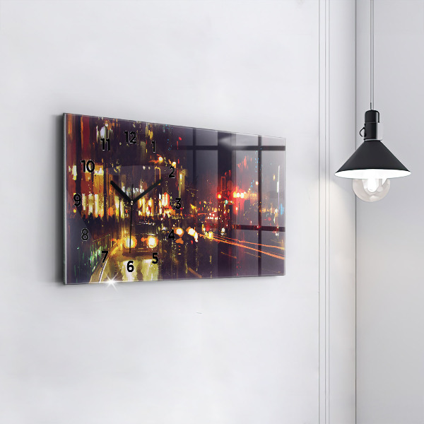 Horizontale Uhr Gemalte Stadt