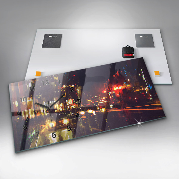 Horizontale Uhr Gemalte Stadt