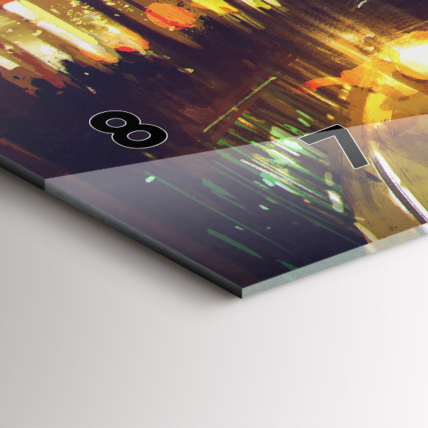 Horizontale Uhr Gemalte Stadt