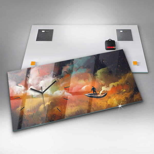 Horizontale Uhr mit motiv Abstraktes Bild