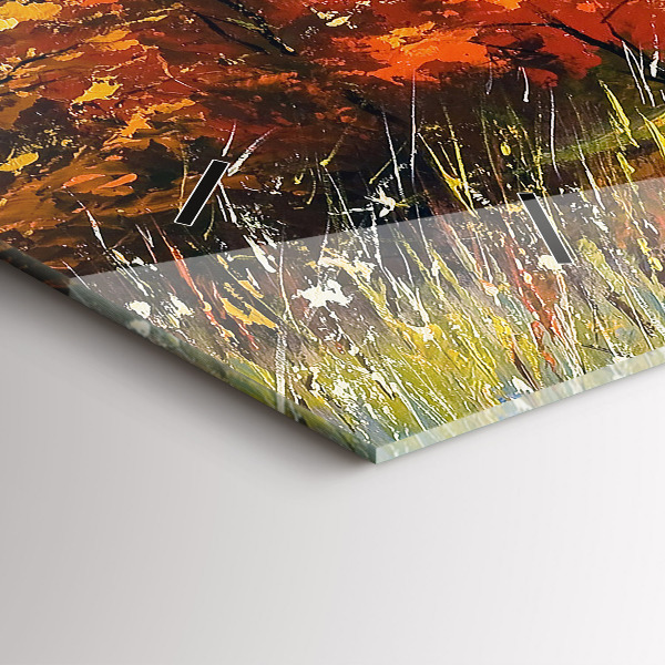 Horizontale Uhr Herbstlandschaft mit Fluss