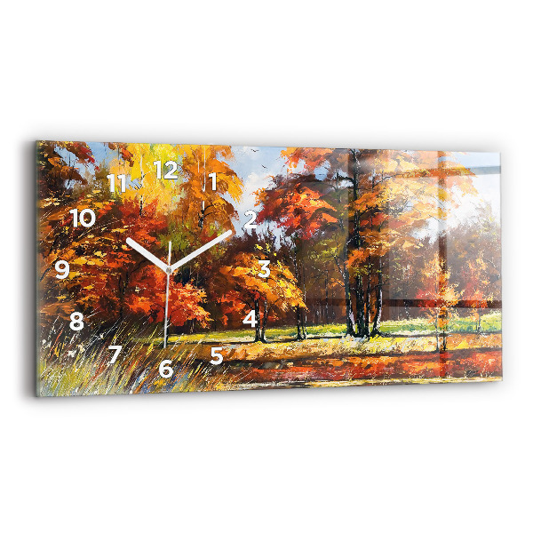 Horizontale Uhr Herbstlandschaft mit Fluss