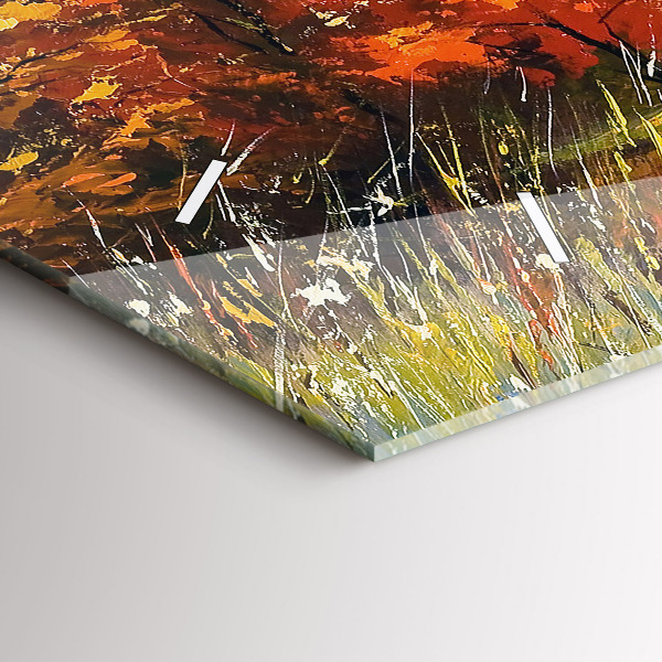 Horizontale Uhr Herbstlandschaft mit Fluss