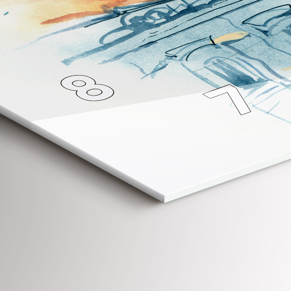 Horizontale Uhr Menschen auf Aquarell