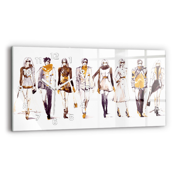 Horizontale Uhr mit motiv Frau und Mann