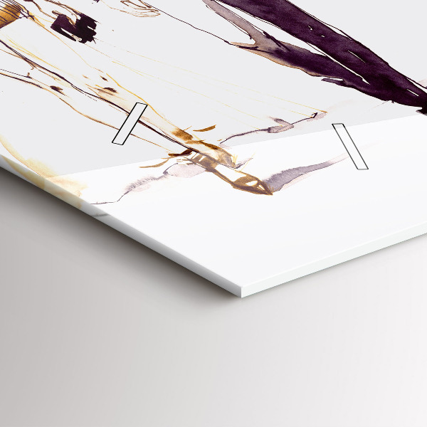 Horizontale Uhr mit motiv Frau und Mann