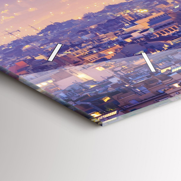 Horizontale Uhr mit motiv Ansicht von Barcelona