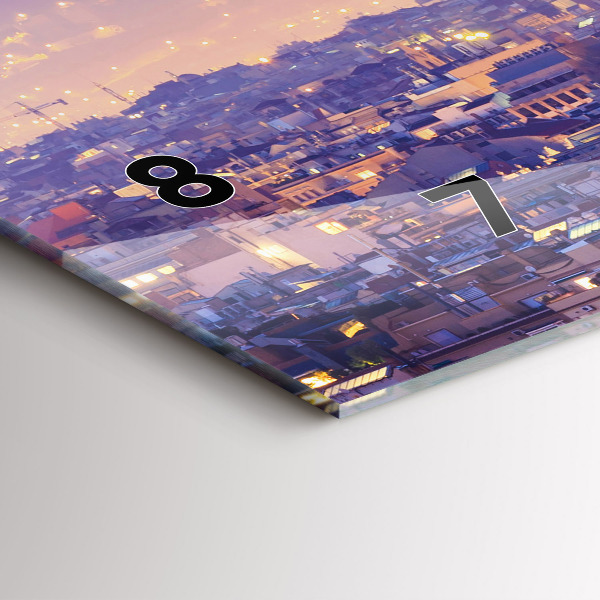 Horizontale Uhr mit motiv Ansicht von Barcelona