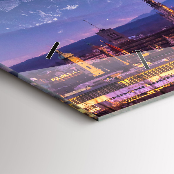 Horizontale Uhr mit motiv Deutsche Alpen München