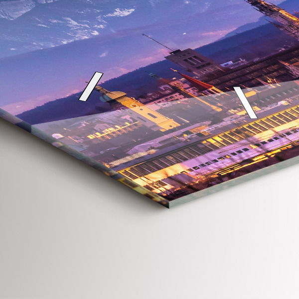 Horizontale Uhr mit motiv Deutsche Alpen München