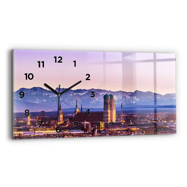 Horizontale Uhr mit motiv Deutsche Alpen München