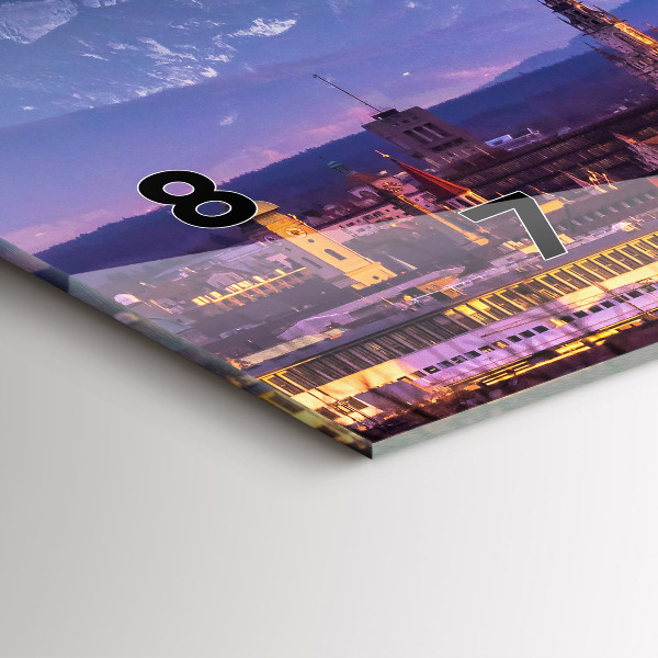 Horizontale Uhr mit motiv Deutsche Alpen München