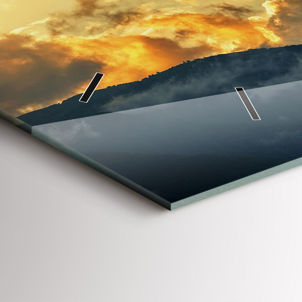 Horizontale Uhr mit motiv Ballonfahrt in den Wolken