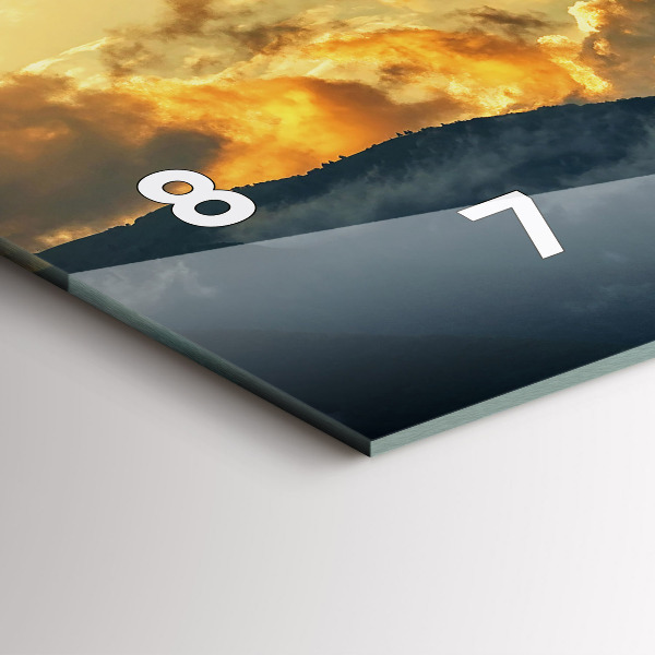 Horizontale Uhr mit motiv Ballonfahrt in den Wolken