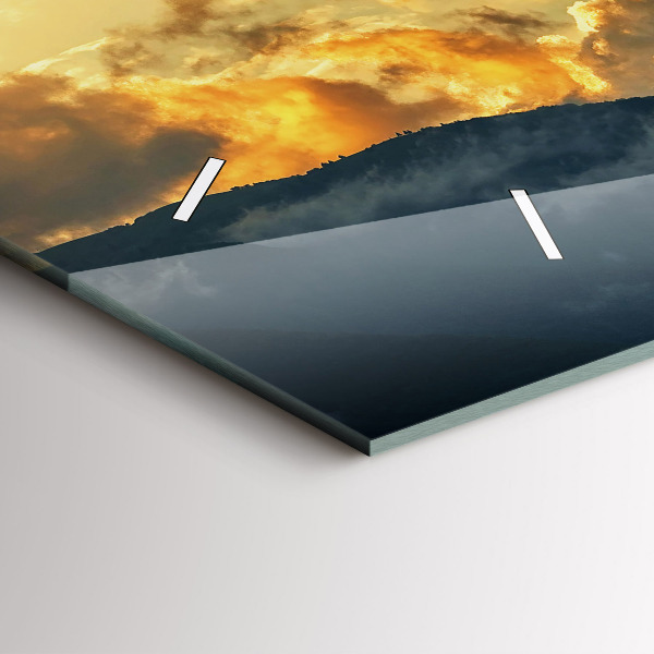 Horizontale Uhr mit motiv Ballonfahrt in den Wolken