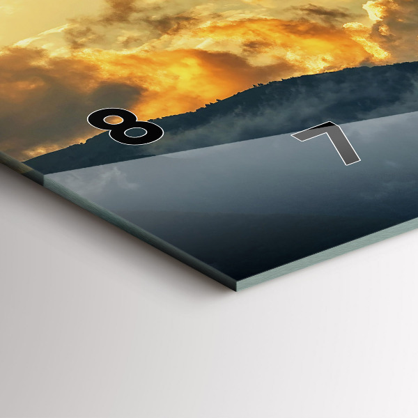 Horizontale Uhr mit motiv Ballonfahrt in den Wolken