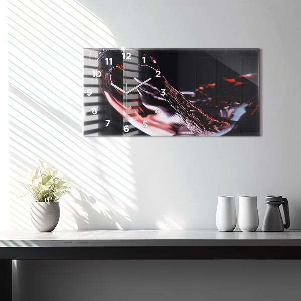 Horizontale Uhr Ein Glas Wein