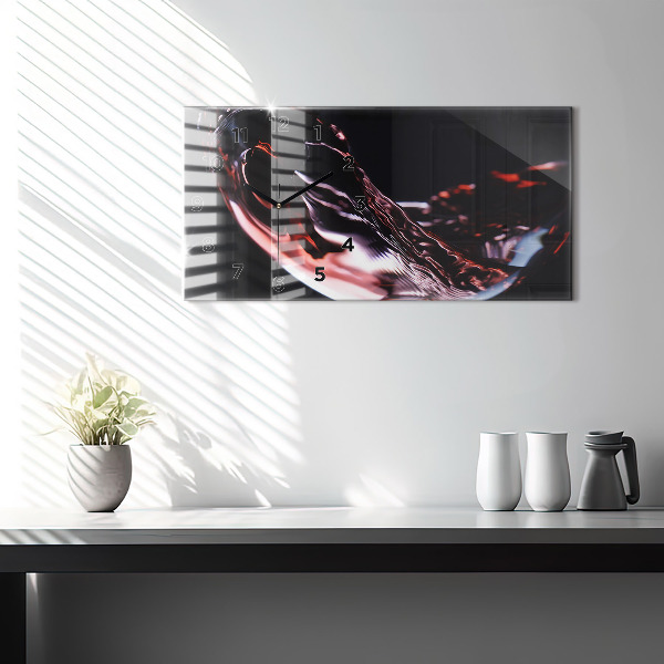 Horizontale Uhr Ein Glas Wein