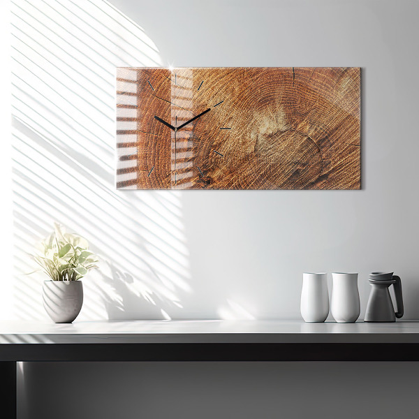 Horizontale Uhr mit motiv Alter Baumstamm