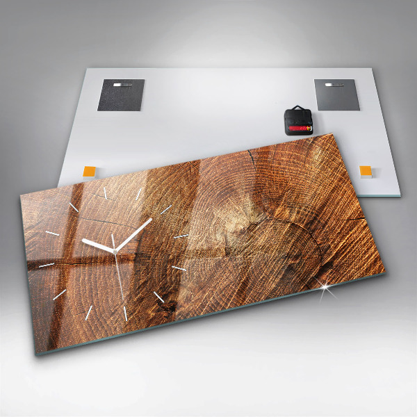 Horizontale Uhr mit motiv Alter Baumstamm