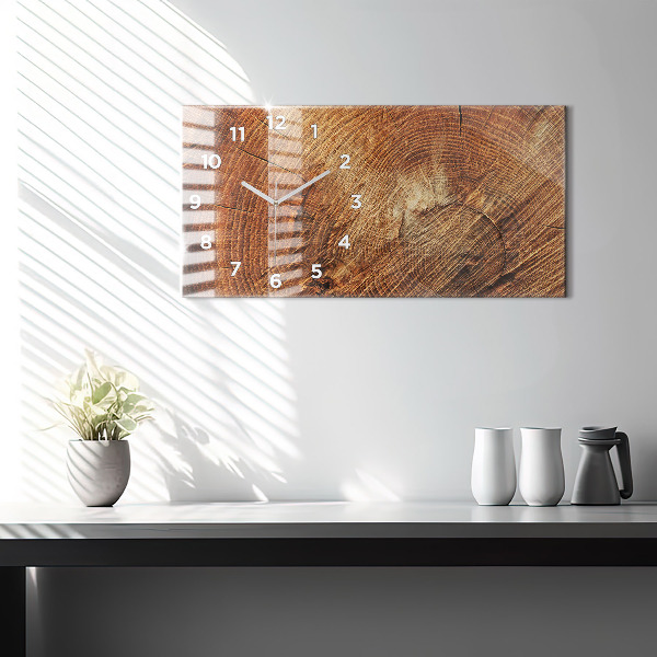 Horizontale Uhr mit motiv Alter Baumstamm