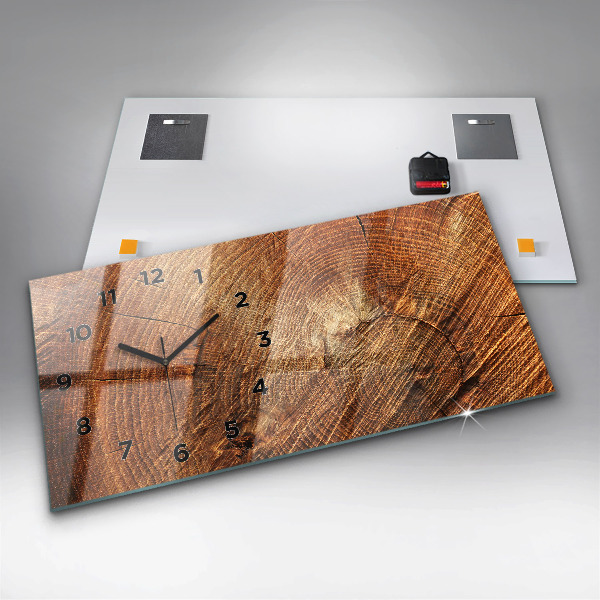 Horizontale Uhr mit motiv Alter Baumstamm