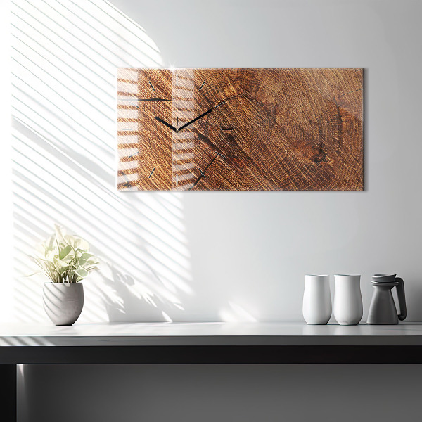Horizontale Uhr mit motiv Dekoratives Holz