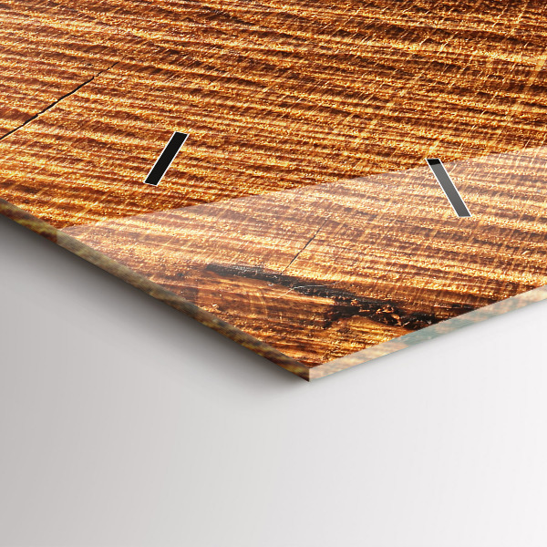 Horizontale Uhr mit motiv Dekoratives Holz