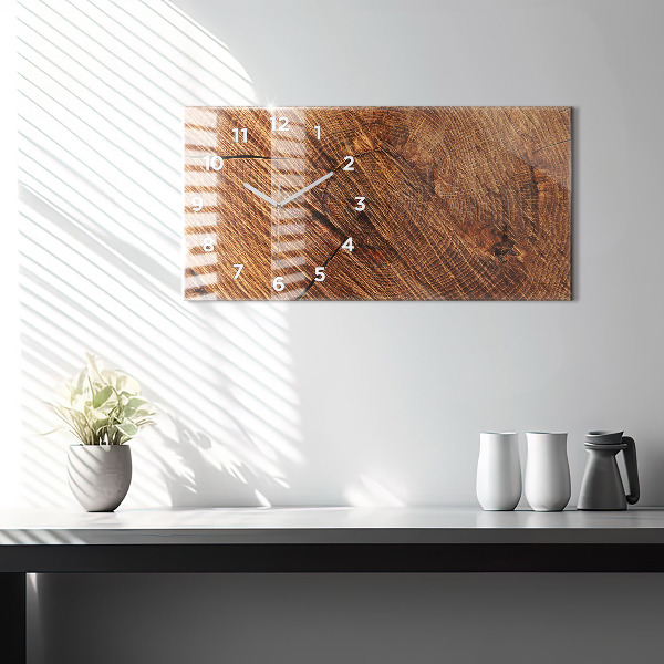 Horizontale Uhr mit motiv Dekoratives Holz