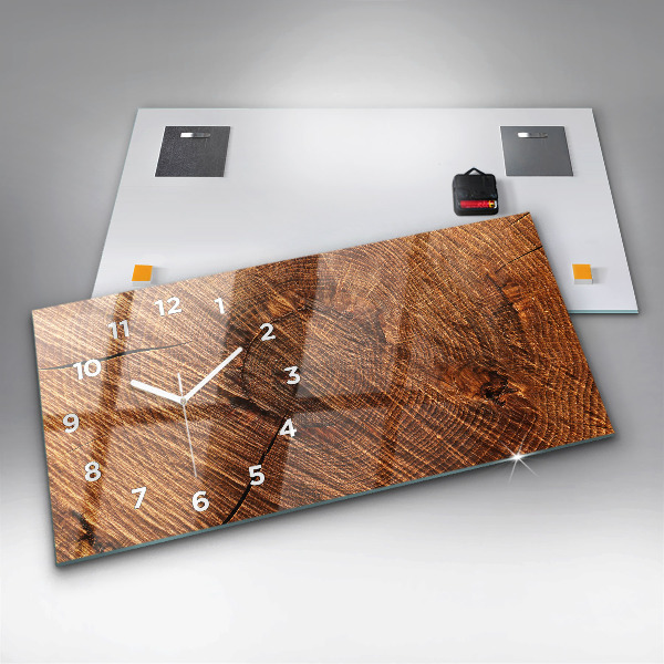Horizontale Uhr mit motiv Dekoratives Holz