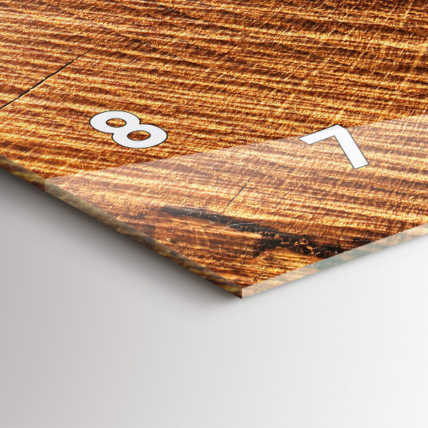 Horizontale Uhr mit motiv Dekoratives Holz