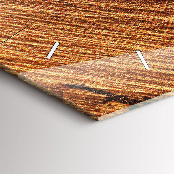 Horizontale Uhr mit motiv Dekoratives Holz