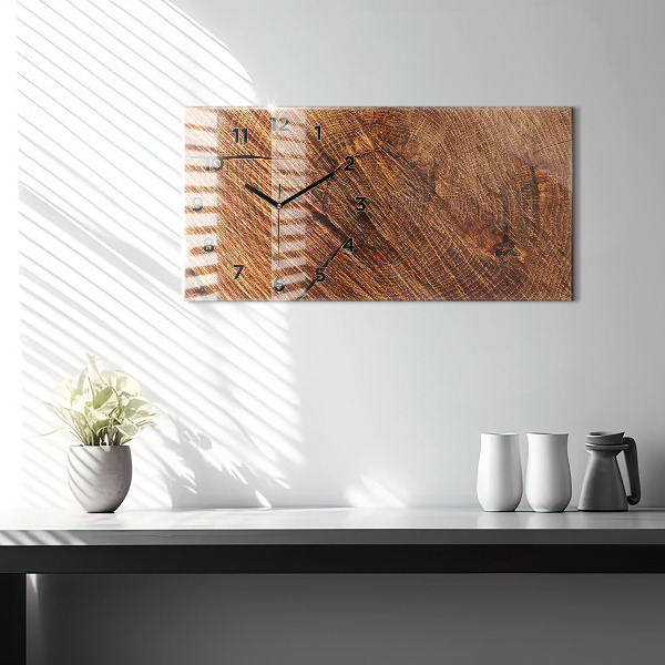 Horizontale Uhr mit motiv Dekoratives Holz