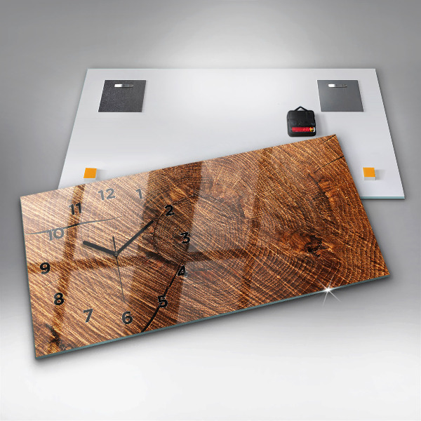 Horizontale Uhr mit motiv Dekoratives Holz