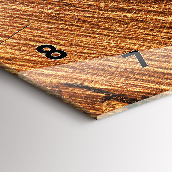 Horizontale Uhr mit motiv Dekoratives Holz