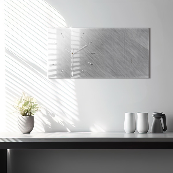 Horizontale Uhr Metallwand
