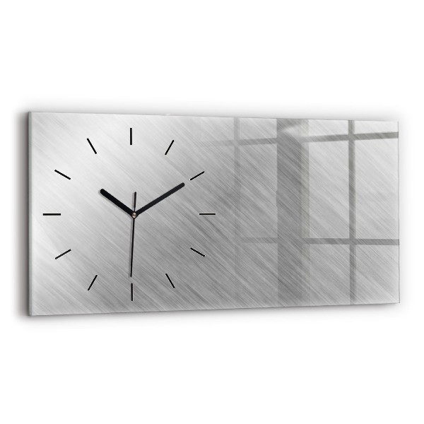 Horizontale Uhr Metallwand