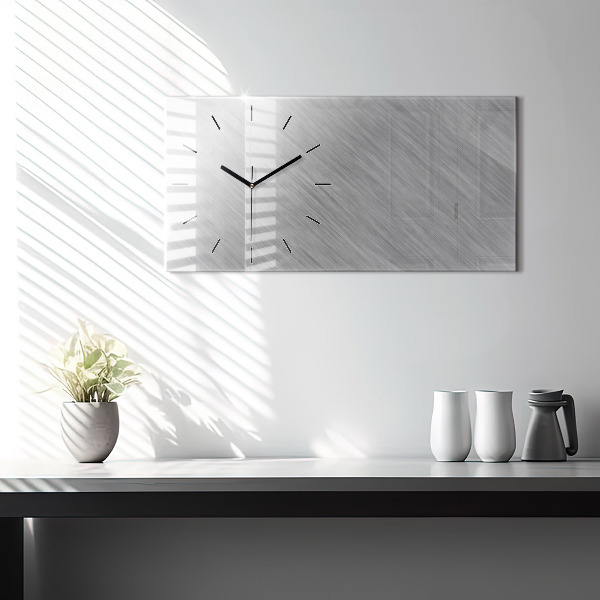 Horizontale Uhr Metallwand